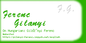 ferenc gilanyi business card